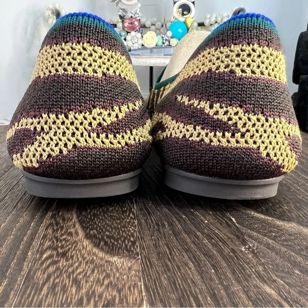 Rothy's Chai Zebra Loafers 9